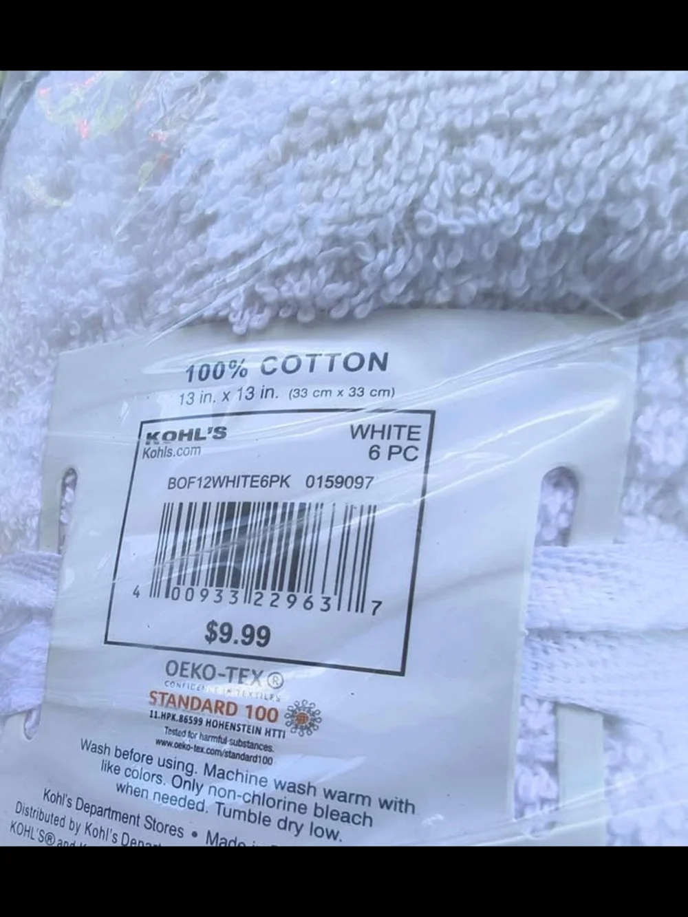 The Big One Blue Bath Towel set of 4 & a 6-Piece White Washcloth Set